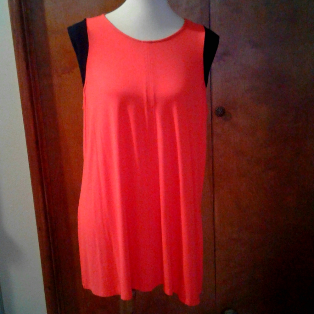 Tangerine orange summer dress/tunic or swimwear cover up